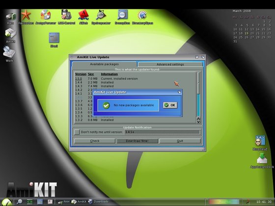 LiveUpdate screen shot